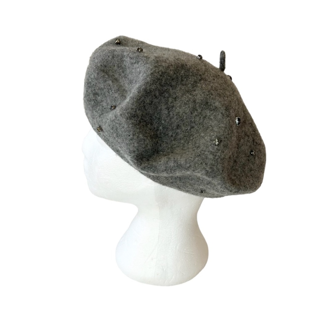 H&M Felted Wool Rhinestone Beret
